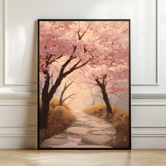 Serene Sakura Path Japanese Cherry Blossom Landscape
