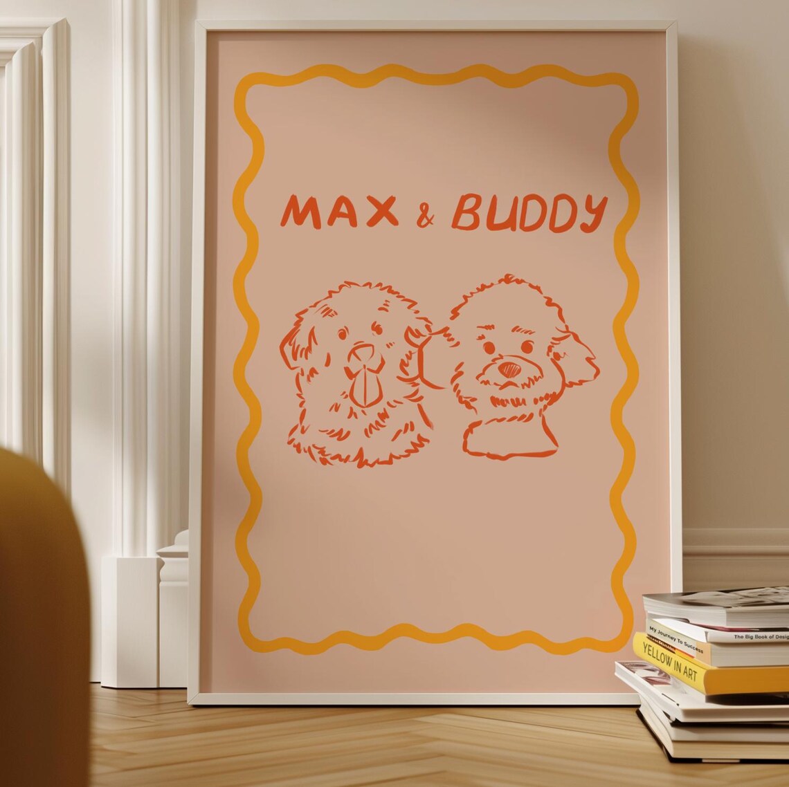 Custom Dog Portrait, Personalized Pet Caricature Art - Image 4