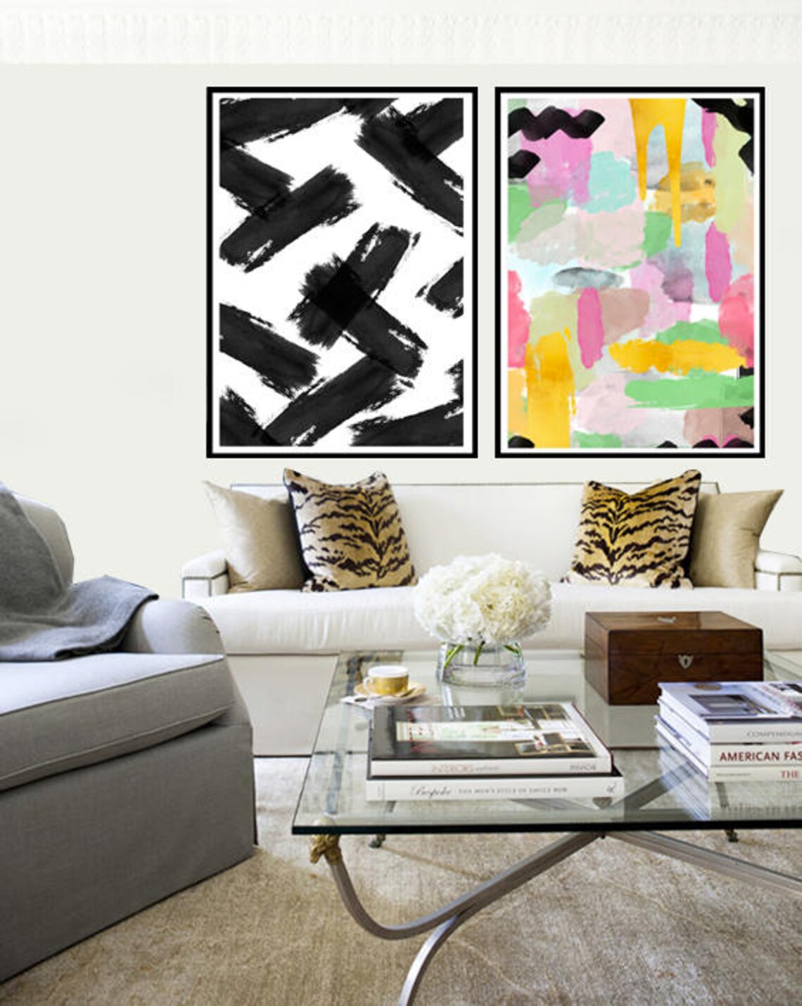 Black Abstract Striped Artwork, Modern Poster - Image 3