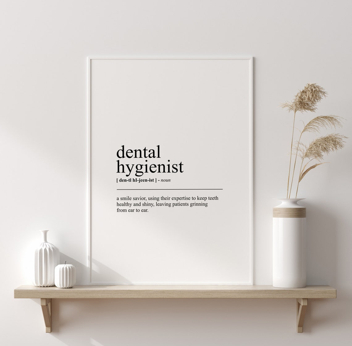 Dental Hygienist Funny Definition Poster Gift For Dentist Decor - Image 3