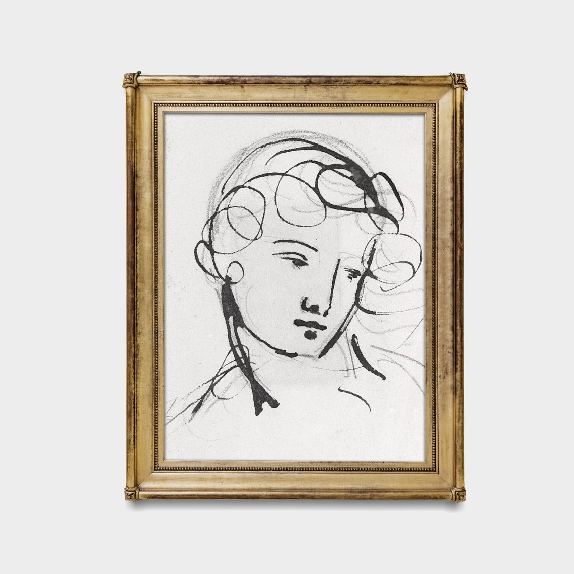 Abstract Woman Face Line Art Minimalist Figure Sketch Poster - Image 3