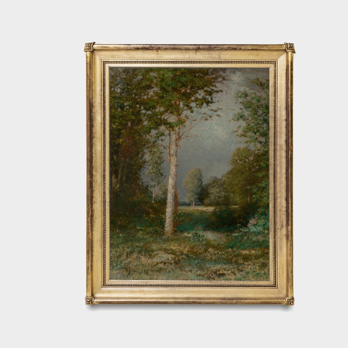 Mailed Print Vintage Landscape Tree Forest Painting Antique Art Print Vertical Wall Art Farmhouse Wall Decor Physical Prints - Image 3
