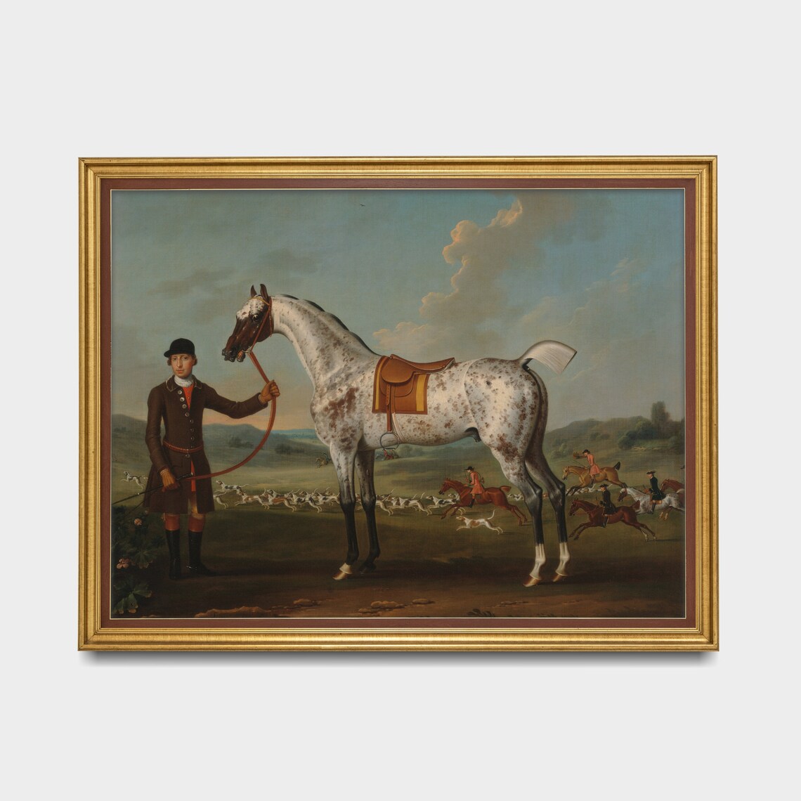 Vintage Horse Painting, Rustic Farmhouse Wall Art Print - Image 3