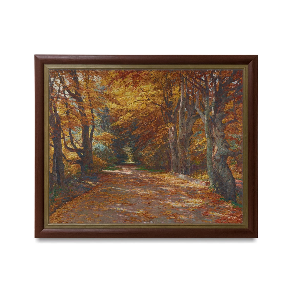 Printed And Shipped Vintage Autumn Landscape Antique Fall Painting Rustic Moody Print Nature Forest Fine Art Physical Prints - Image 3
