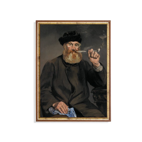 Printed And Shipped Vintage Gentleman Portrait Antique Man Portrait Oil Painting Print Moody Rustic Fine Art Physical Prints