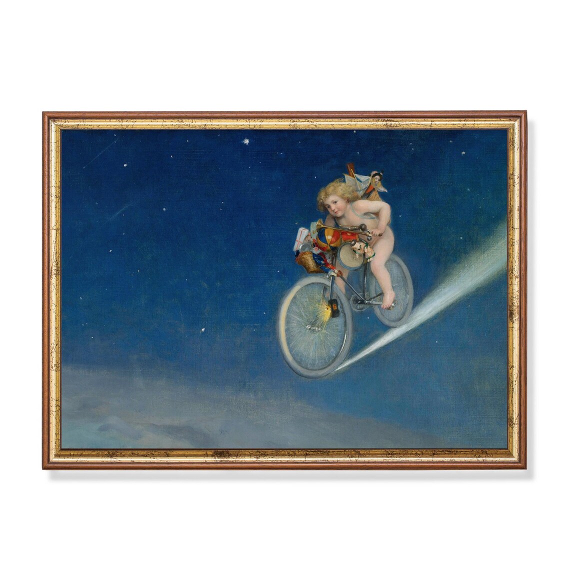 Vintage Christmas Delivery Art Print, Rustic Holiday Decor