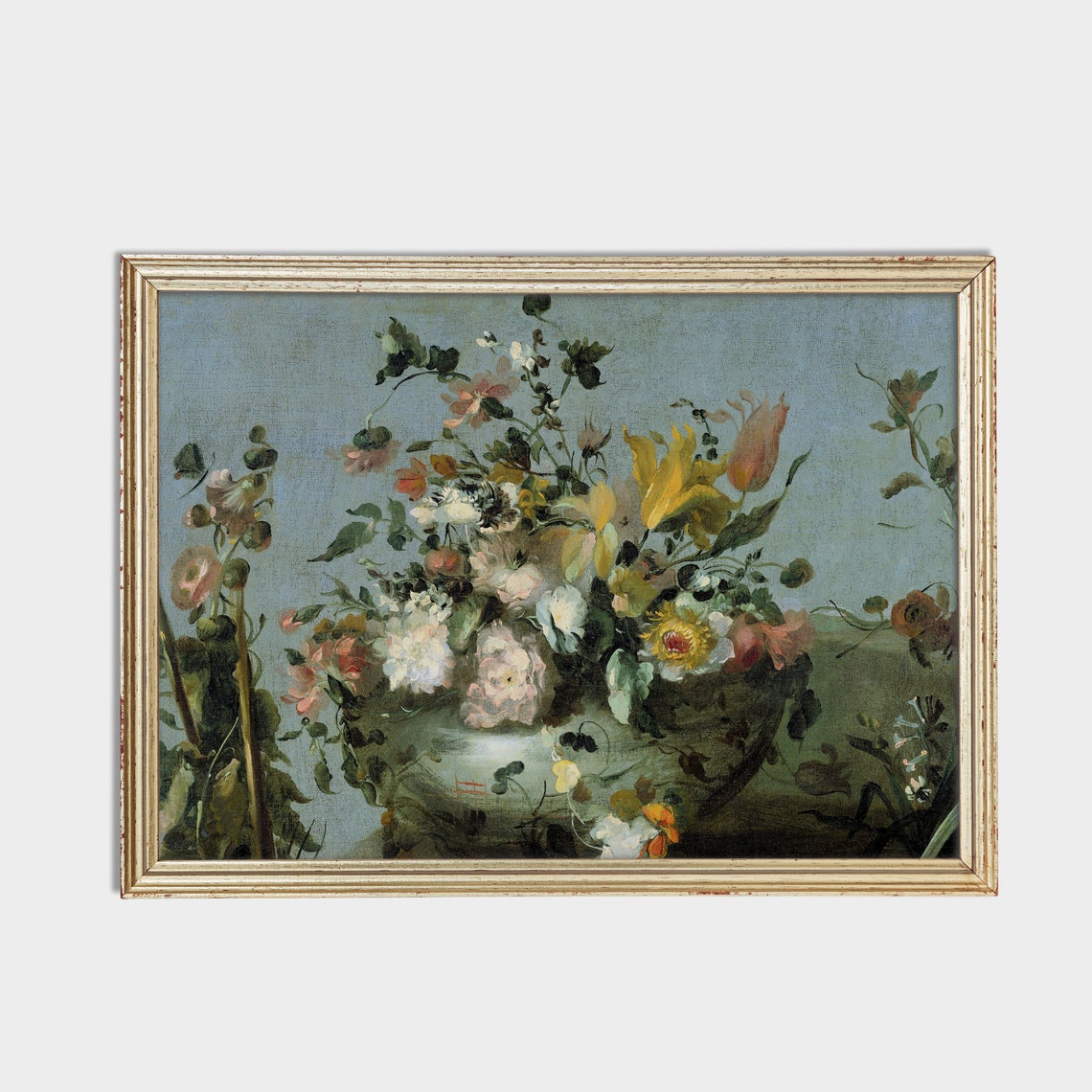 Baroque Floral Bouquet with Tulips Antique Still Life Painting Poster - Image 2