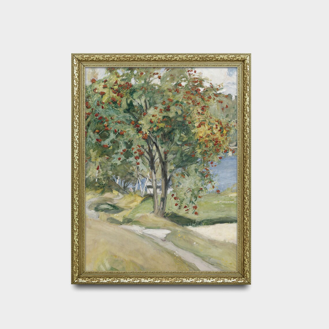 Vintage Rowan Trees Country Landscape Art Print - Image 2