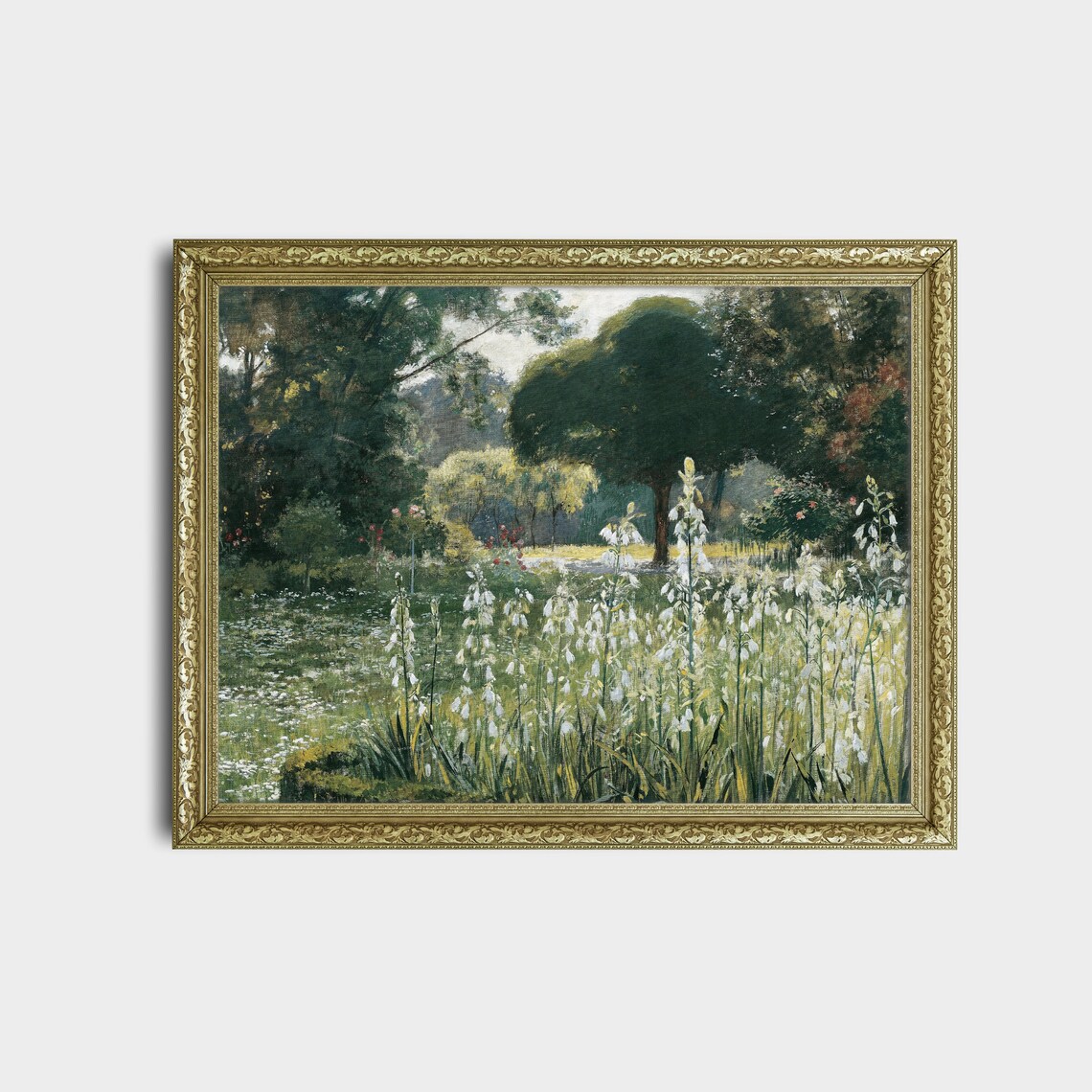 Vintage Country Landscape Art Print, Antique Farmhouse - Image 2