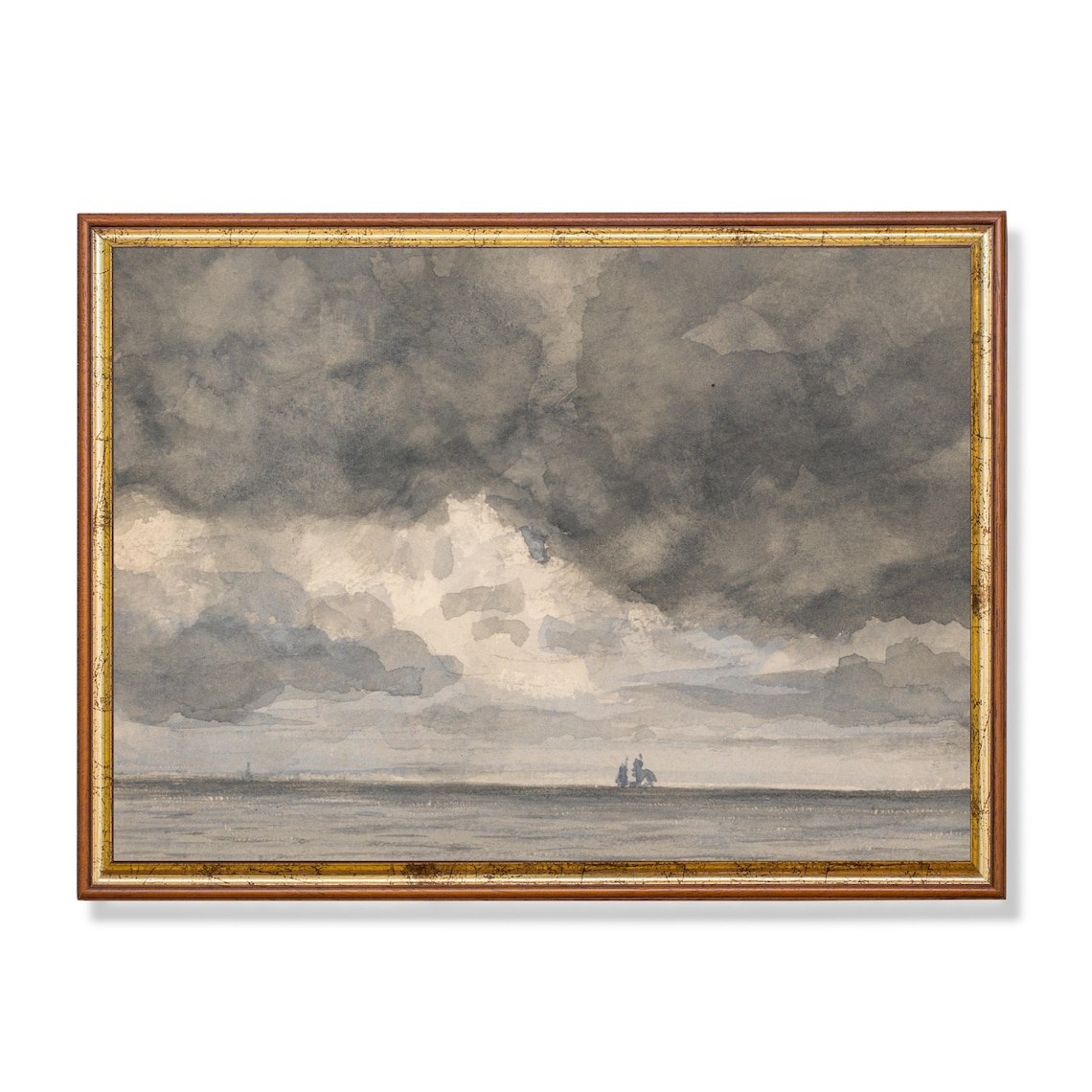 Vintage Seascape Painting Antique Ocean Poster