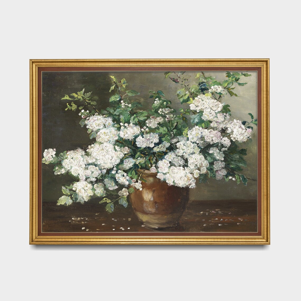 Vintage Still Life With Flowers, Rustic Floral Art Print - Image 3