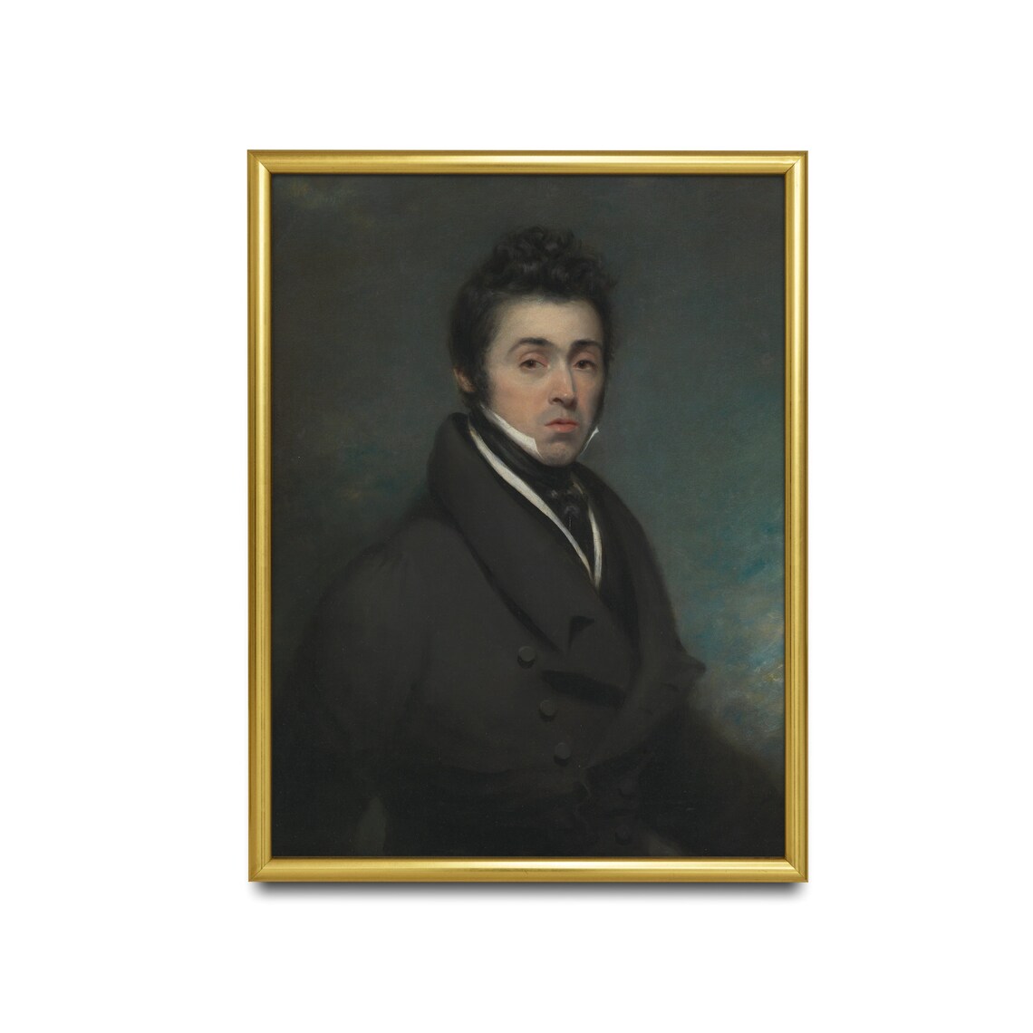 Vintage Gentleman Portrait, Moody Rustic Art Print - Image 2