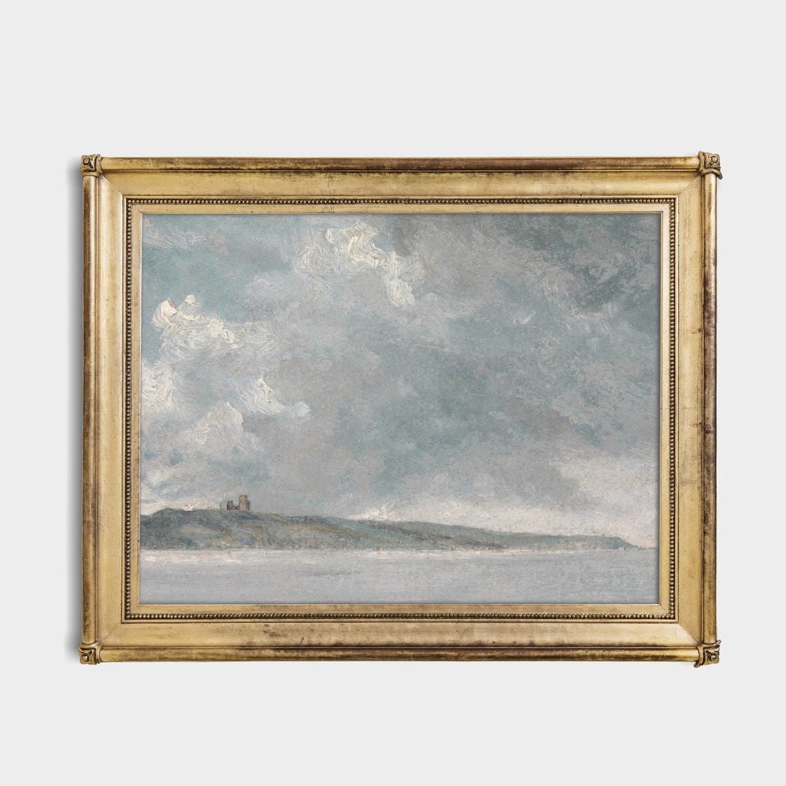 Moody Coastal Scene with a Distant Castle on the Cliff Poster - Image 2