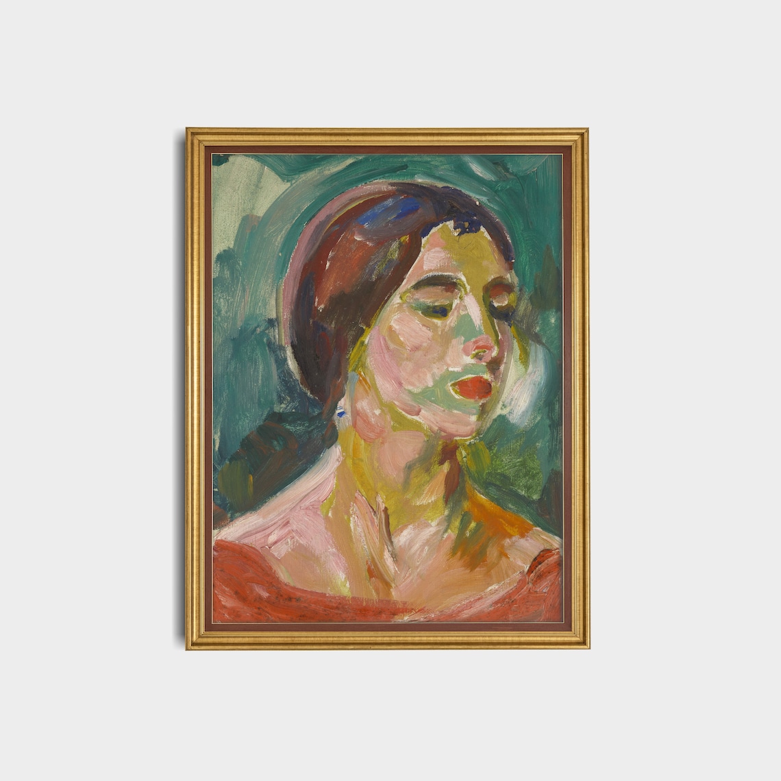 Vintage Portrait Painting of a Woman, Art Print - Image 3