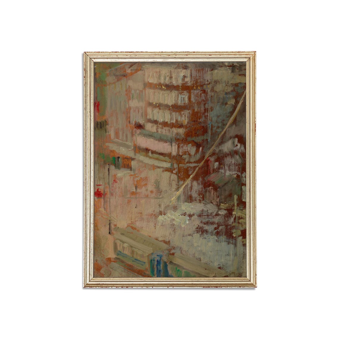 Abstract Cityscape Buildings Modern Impressionist Art Poster - Image 3