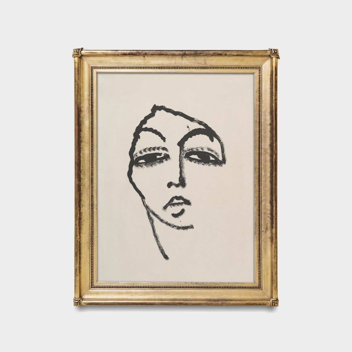 Vintage Abstract Woman Portrait, Rustic Wall Art Print - Image 5