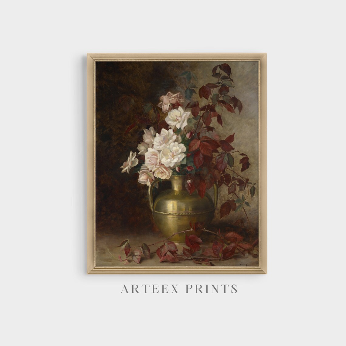Vintage Still Life With Roses, Farmhouse Art Print - Image 5
