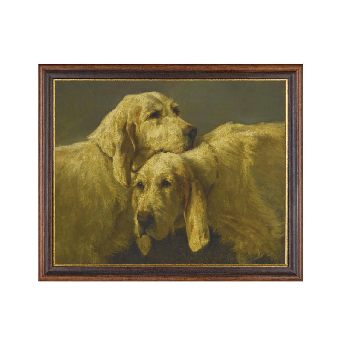 Printed And Shipped Vintage Dogs Painting Antique Animal Art Moody Painting Farmhouse Decor 18th Century Art Physical Prints