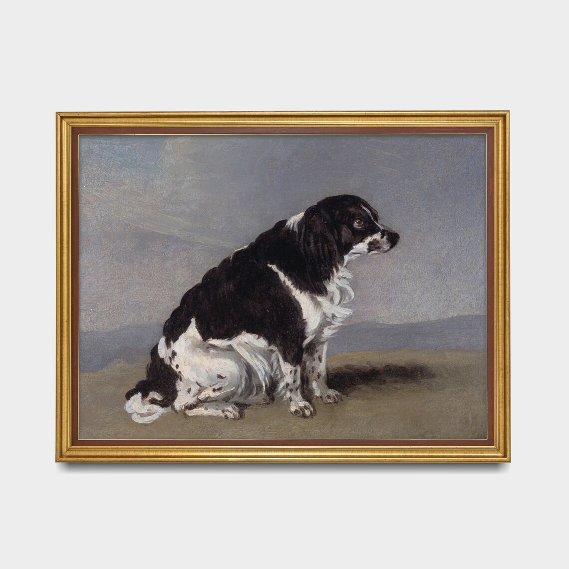 Vintage Dog Painting, Rustic Farmhouse Wall Art - Image 5