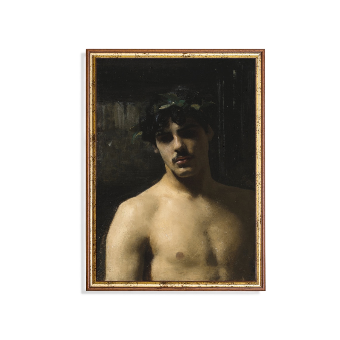 Vintage Gentleman Portrait, Dark Academia Poster Print