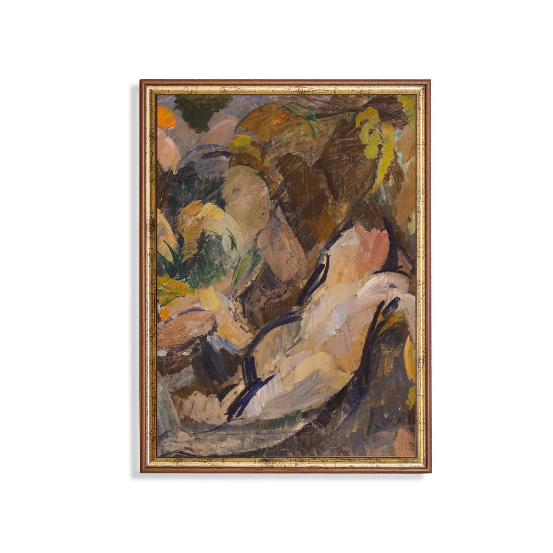 Muted Earthy Abstract Painting Vintage Modern Art Wall Poster - Image 5