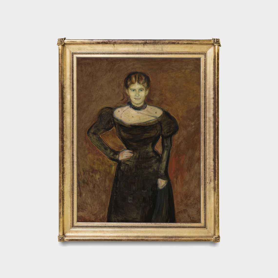 Edvard Munch Portrait of a Woman in a Dark Brown Dress Poster - Image 4