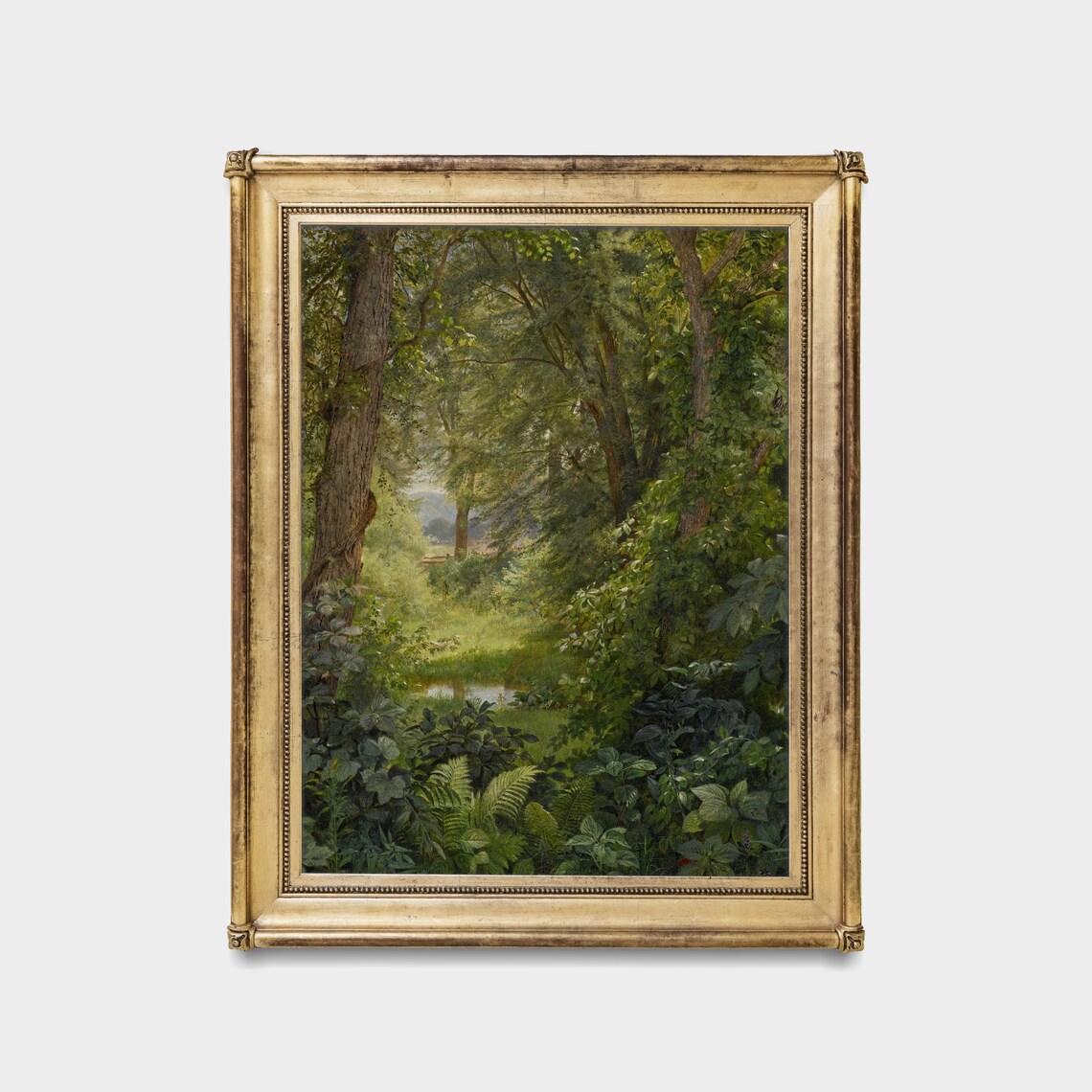Vintage Landscape Painting, Farmhouse Forest Print - Image 5