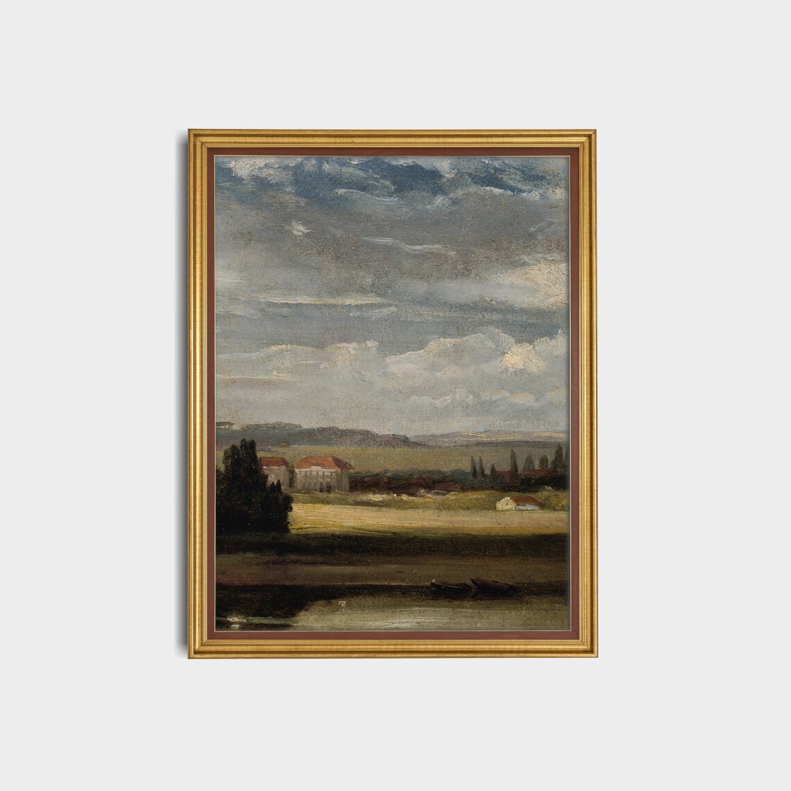 Vintage Country Landscape, Rustic Farmhouse Art Print - Image 3