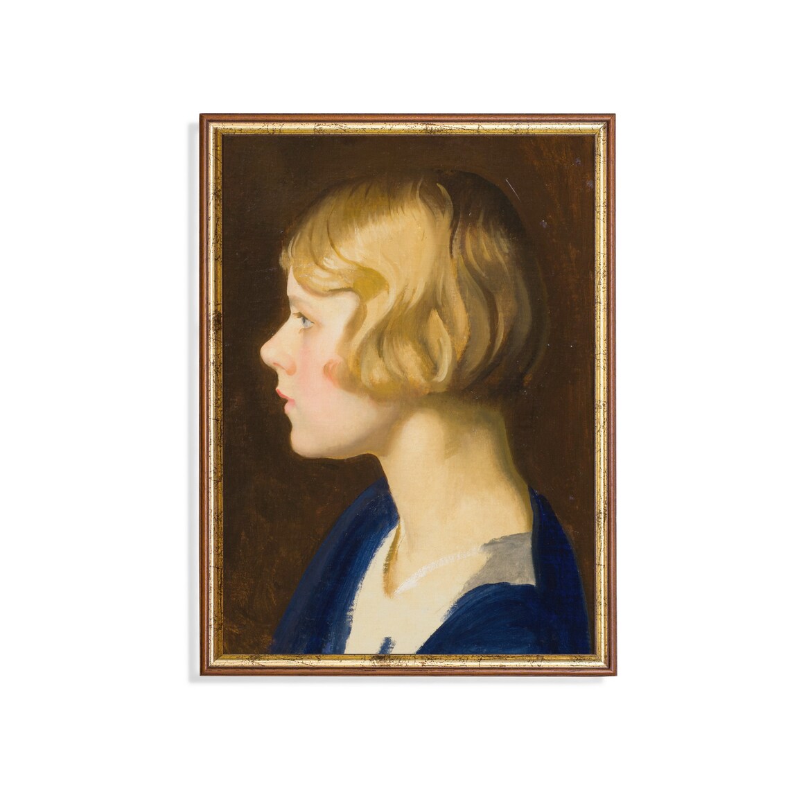 Woman Portrait Vintage Art Print, European Decor