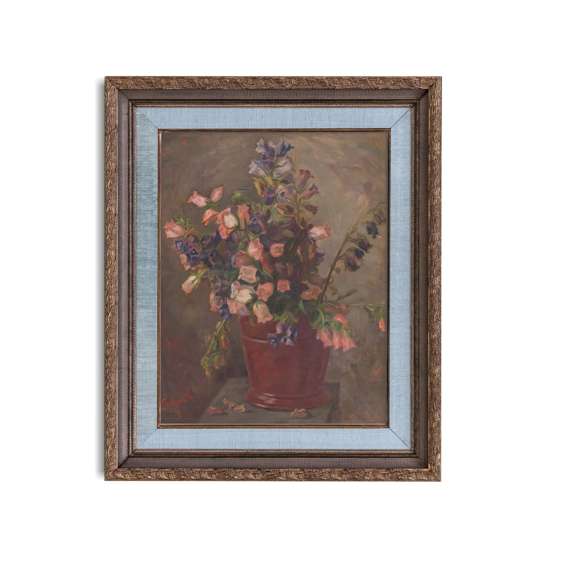 Mailed Print Vintage Still Life With Flowers Antique Floral Painting Printed And Shipped Farmhouse Decor Bouquet Of Flowers - Image 5