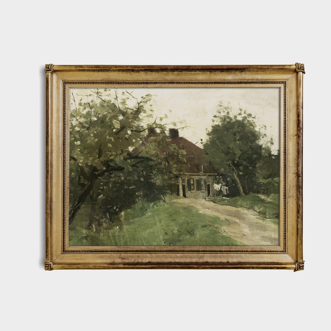 Vintage Country Landscape Cottage Art Print, Farmhouse Decor - Image 3