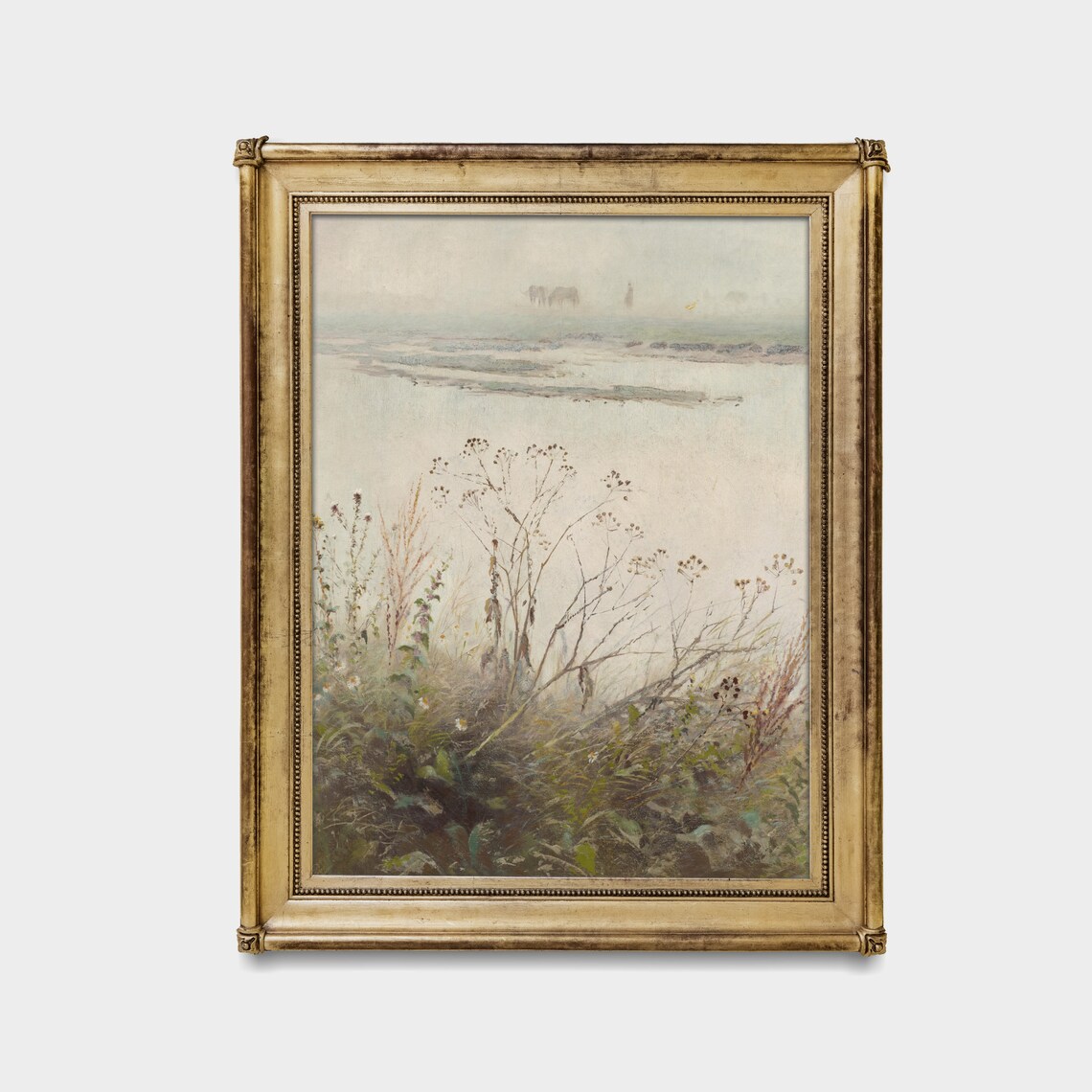 Vintage Country Landscape Art Print, Vertical Antique - Image 2