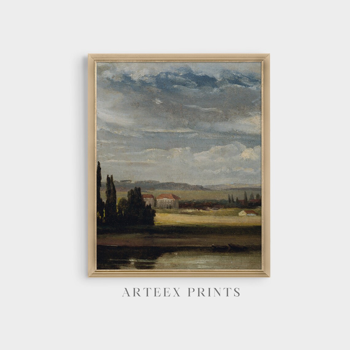 Vintage Country Landscape, Rustic Farmhouse Art Print - Image 5