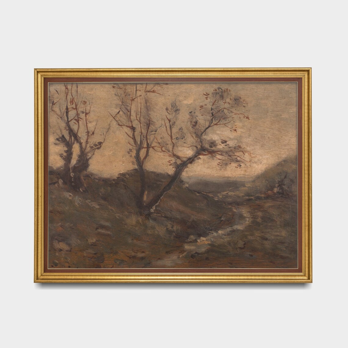 Vintage Landscape Painting Art Print, Rustic Country - Image 3