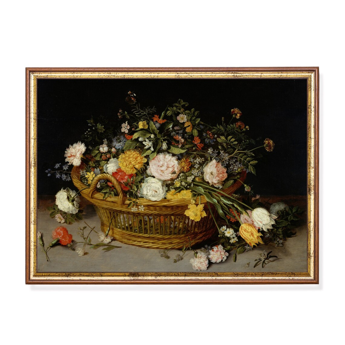 Vintage Floral Still Life Art Print, Botanical Decor
