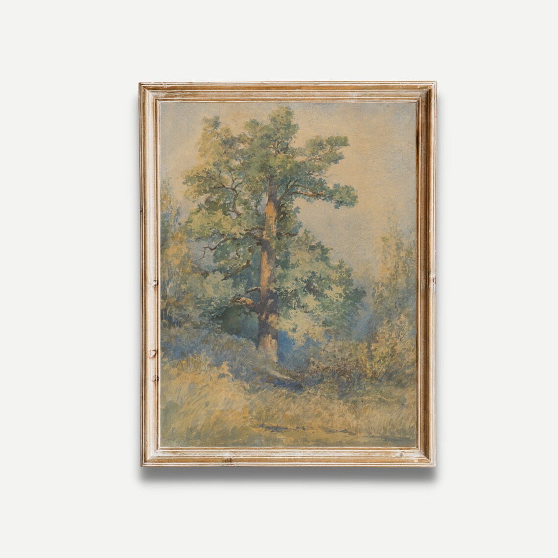 Vintage Forest Painting, Rustic Country Landscape Art Print - Image 2
