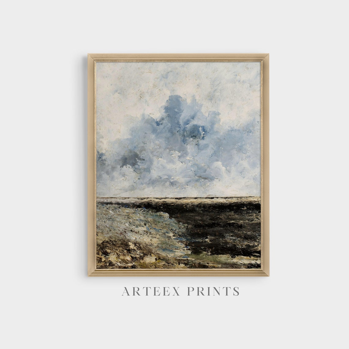 Storm Cloud Over a Dark Sea Moody Vintage Cloud Study Poster - Image 5