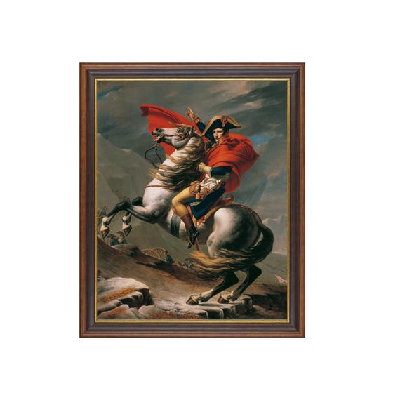 Printed And Shipped Vintage Painting Napoleon Crossing The Alps Victorian Home Decor Antique Art Print Fine Art Physical Prints