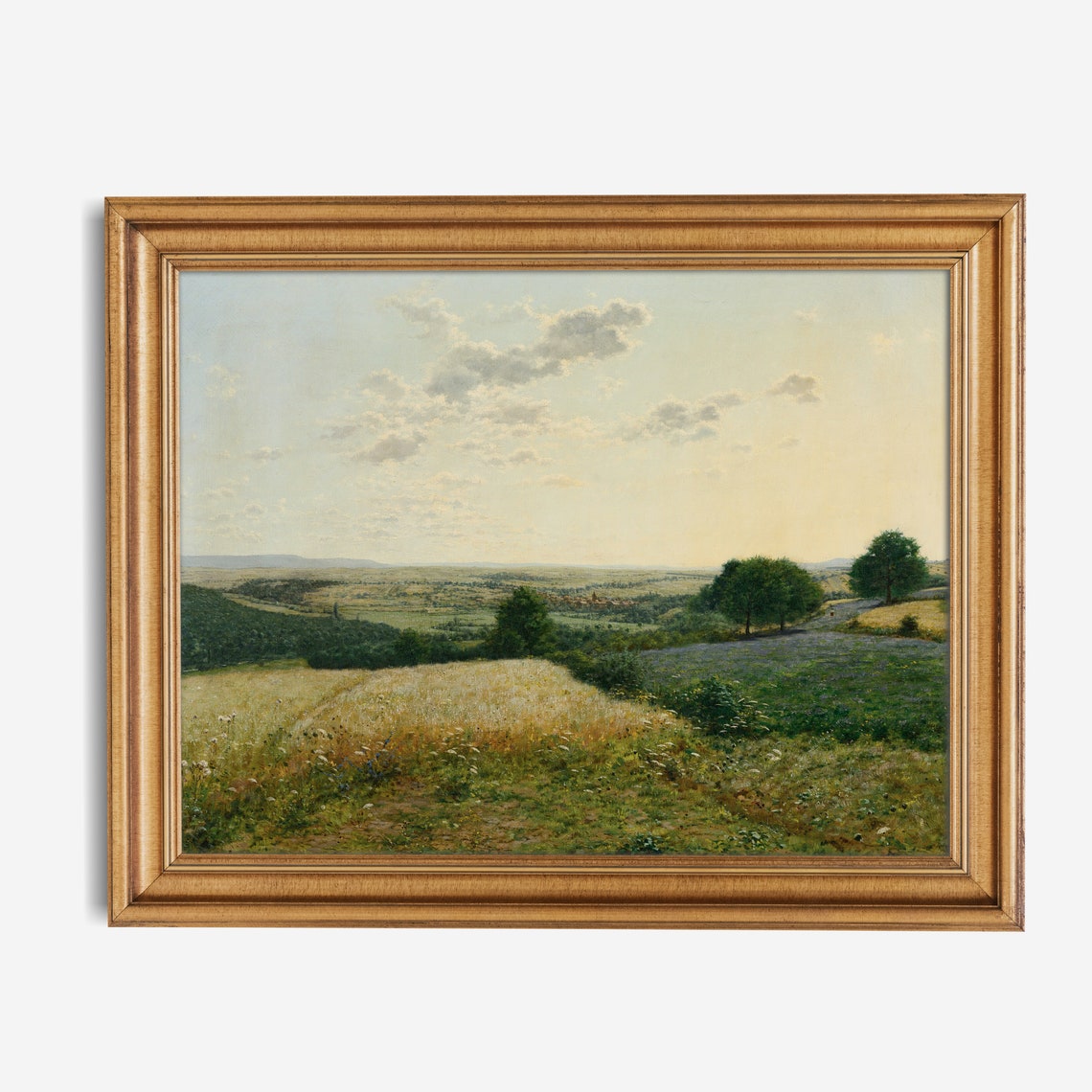 Golden Wheat Field Panorama under Summer Sky Harvest Landscape Poster - Image 3