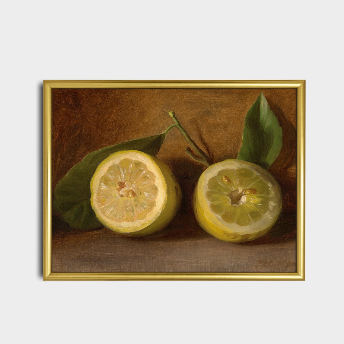 Vintage Still Life With Lemons, Rustic Kitchen Art Print - Image 2