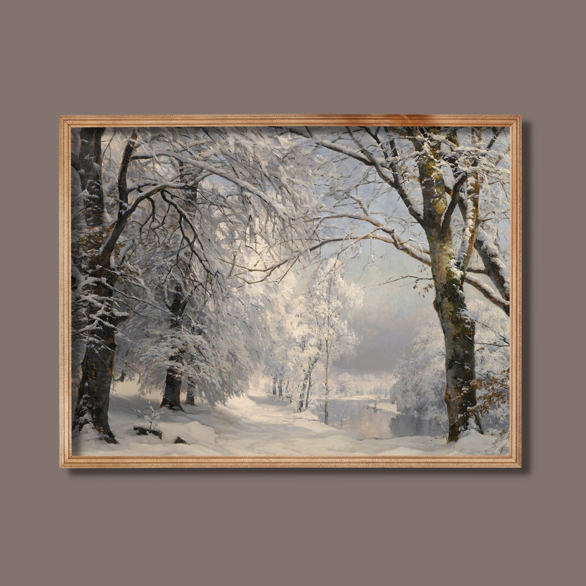 Snow Covered Forest Path Between Frost Laden Trees Winter Poster - Image 2