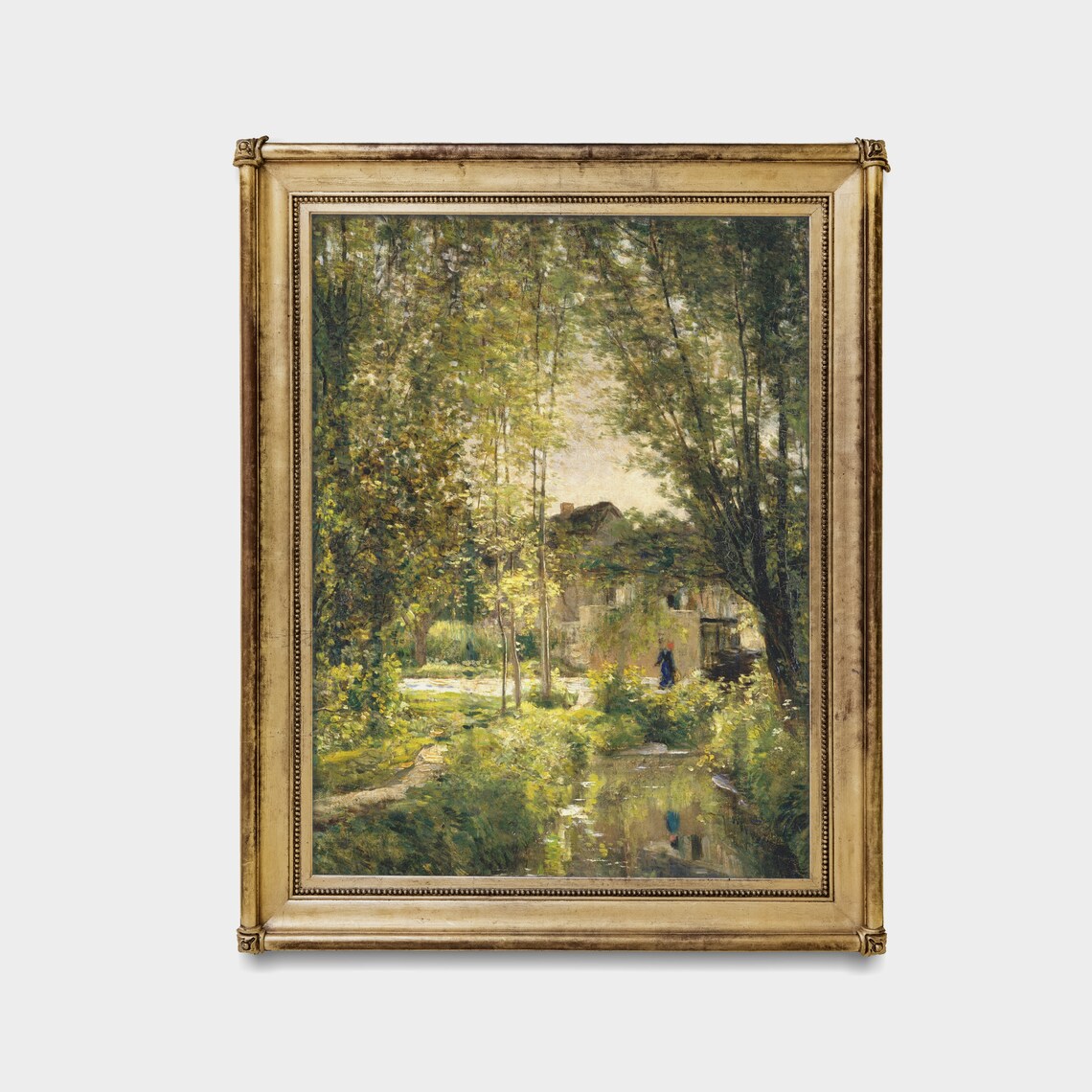 Vintage Country Landscape River Wall Art Print - Image 4