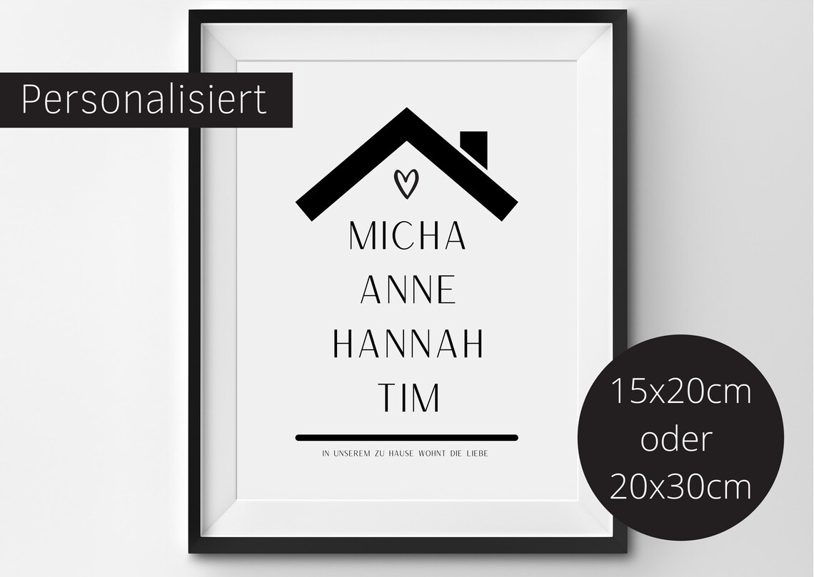 Home Love Lives In Our Home Personalized Art Print - Image 4