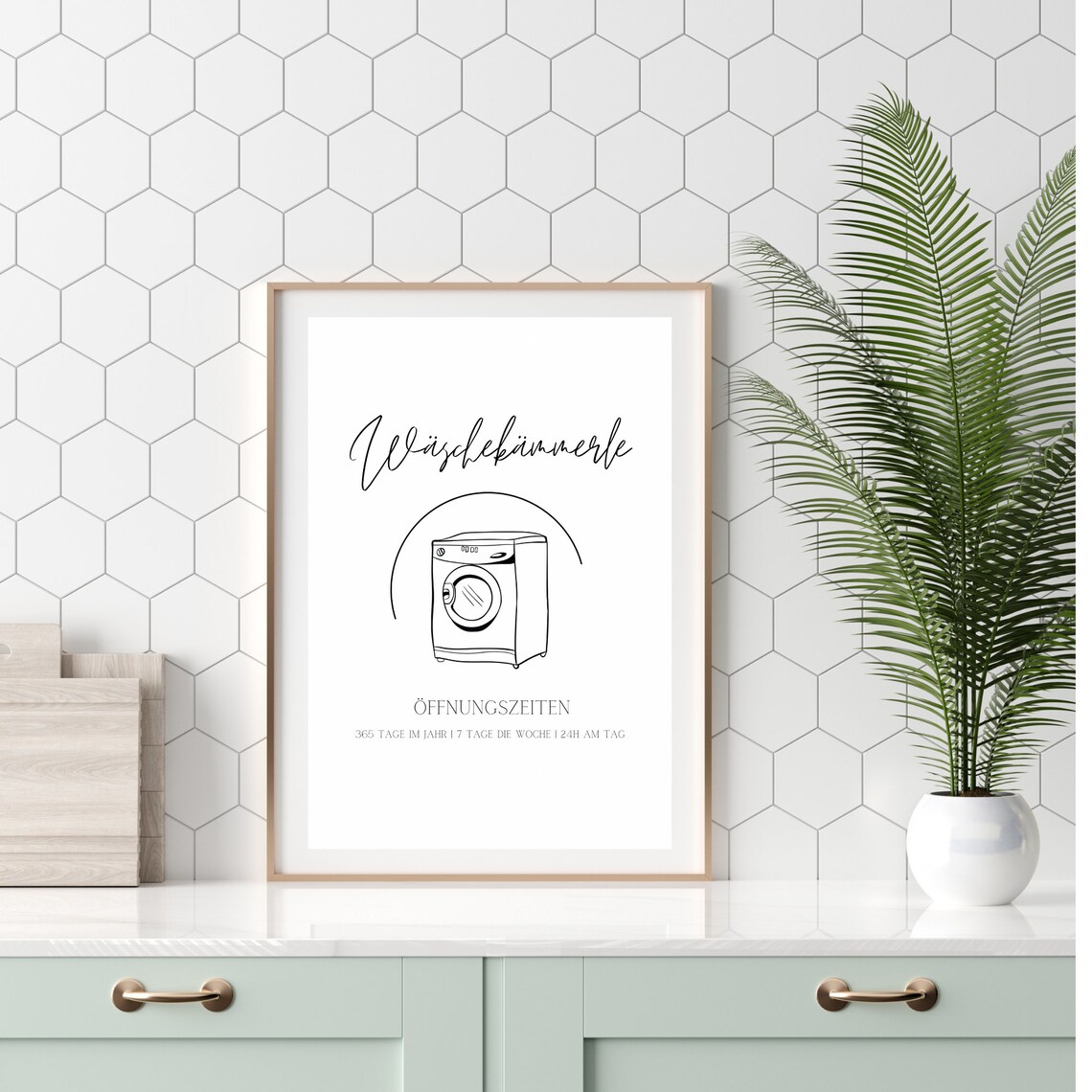 Laundry Room Wash Black Typography Art Print - Image 3