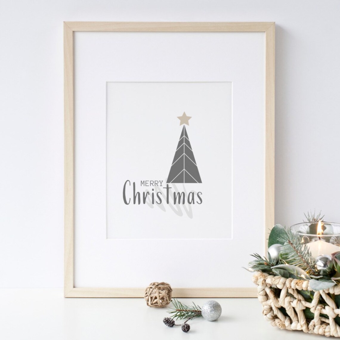 Merry Christmas Scandinavian Poster Print - Image 2