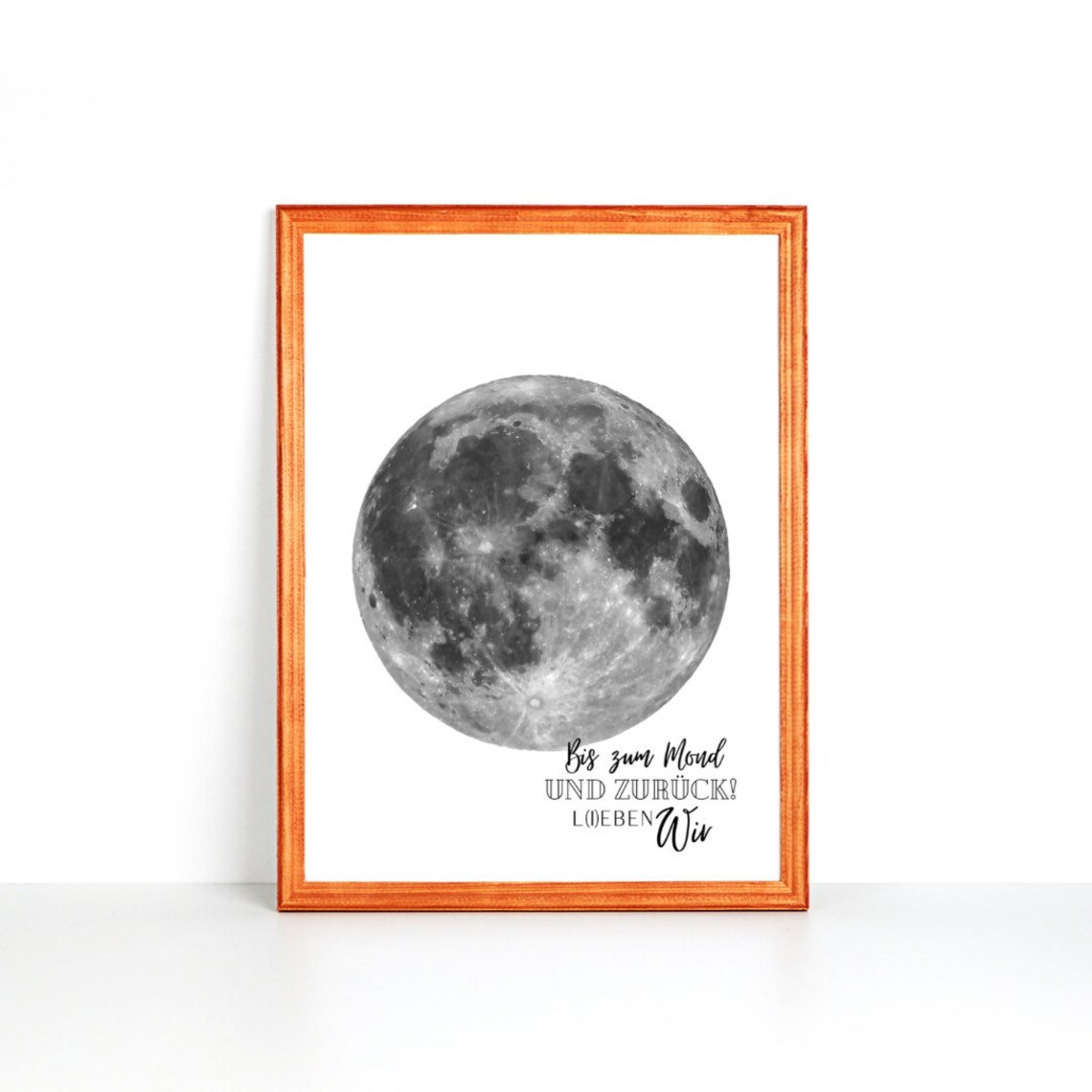 To the Moon and Back Full Moon Photography Love Quote Poster - Image 2