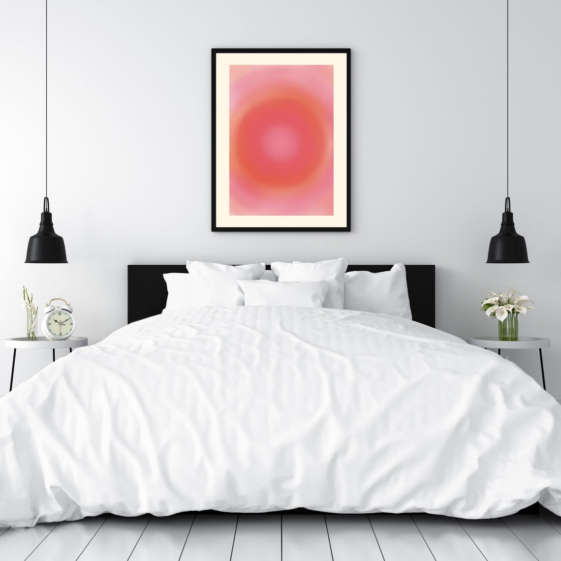 Pink Aura Gradient Orb Minimal Spiritual Decorative Art Poster - Image 4
