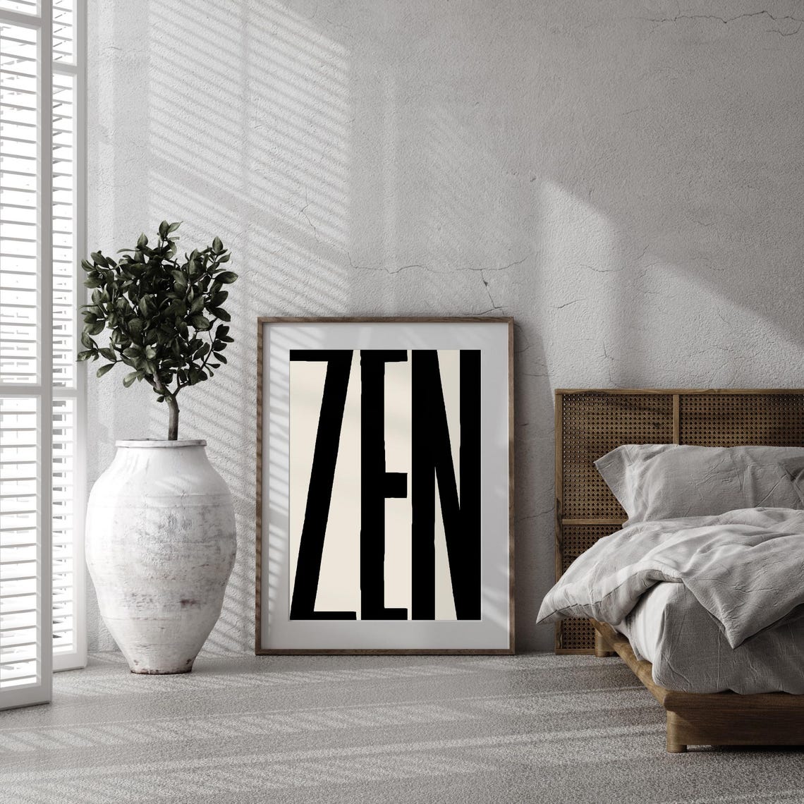 Zen Bold Black Typography Minimalist Modern Statement Poster - Image 3
