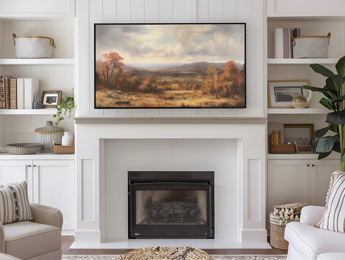 Frame Tv Art Fall Landscape Dark Moody Fall Tv Art Rustic Fall Vintage Autumn Field Autumn Fall Thanksgiving 169 Ratio Tv17 - Image 3
