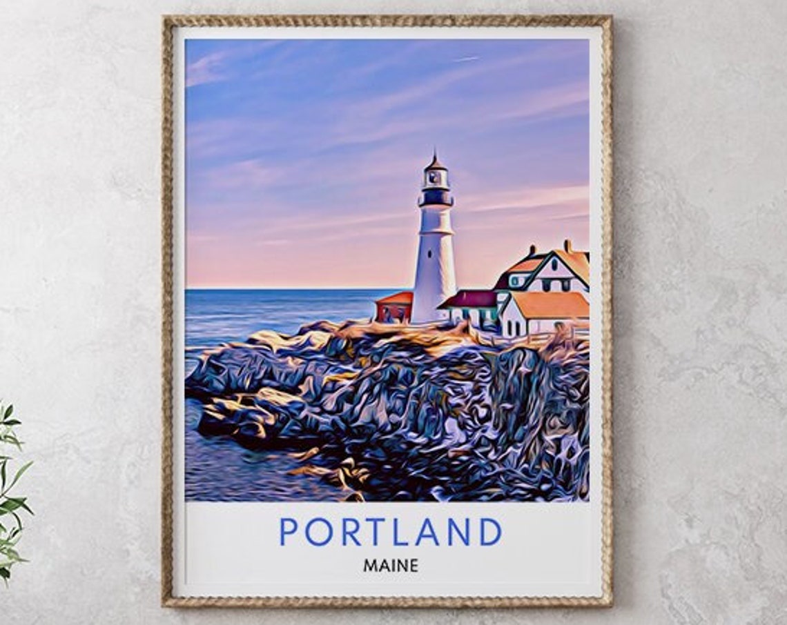 Portland Maine Print Portland Maine Art Portland Maine Wall Decor Portland Maine Art Print Portland Maine Poster Portland Maine - Image 2